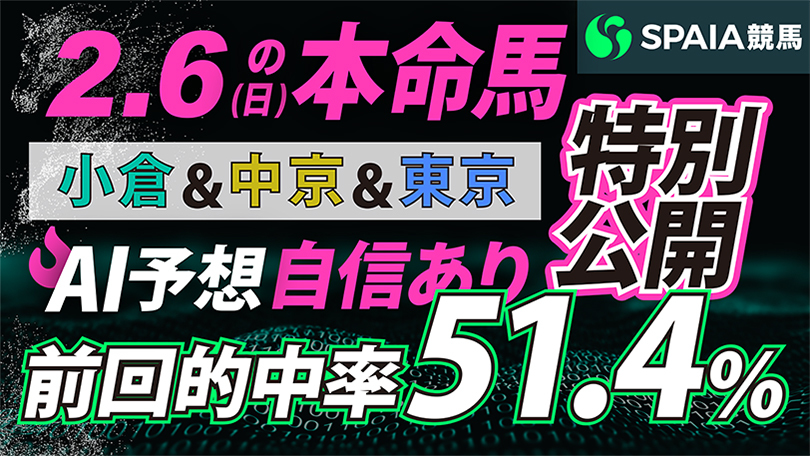 【動画】予想AI KAIBA総合 自信あり！中央競馬2月6日の本命馬
