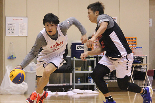 3x3男子日本代表合宿参加の橋本拓哉Ⓒマンティー・チダ